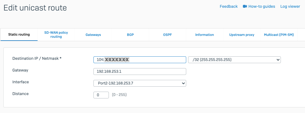 SophosXG - ipsec - configuration