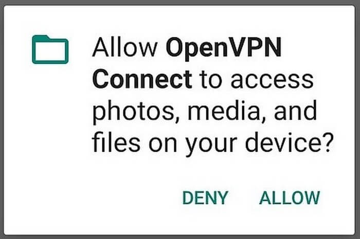 OpenVPN config - Android - Permissions